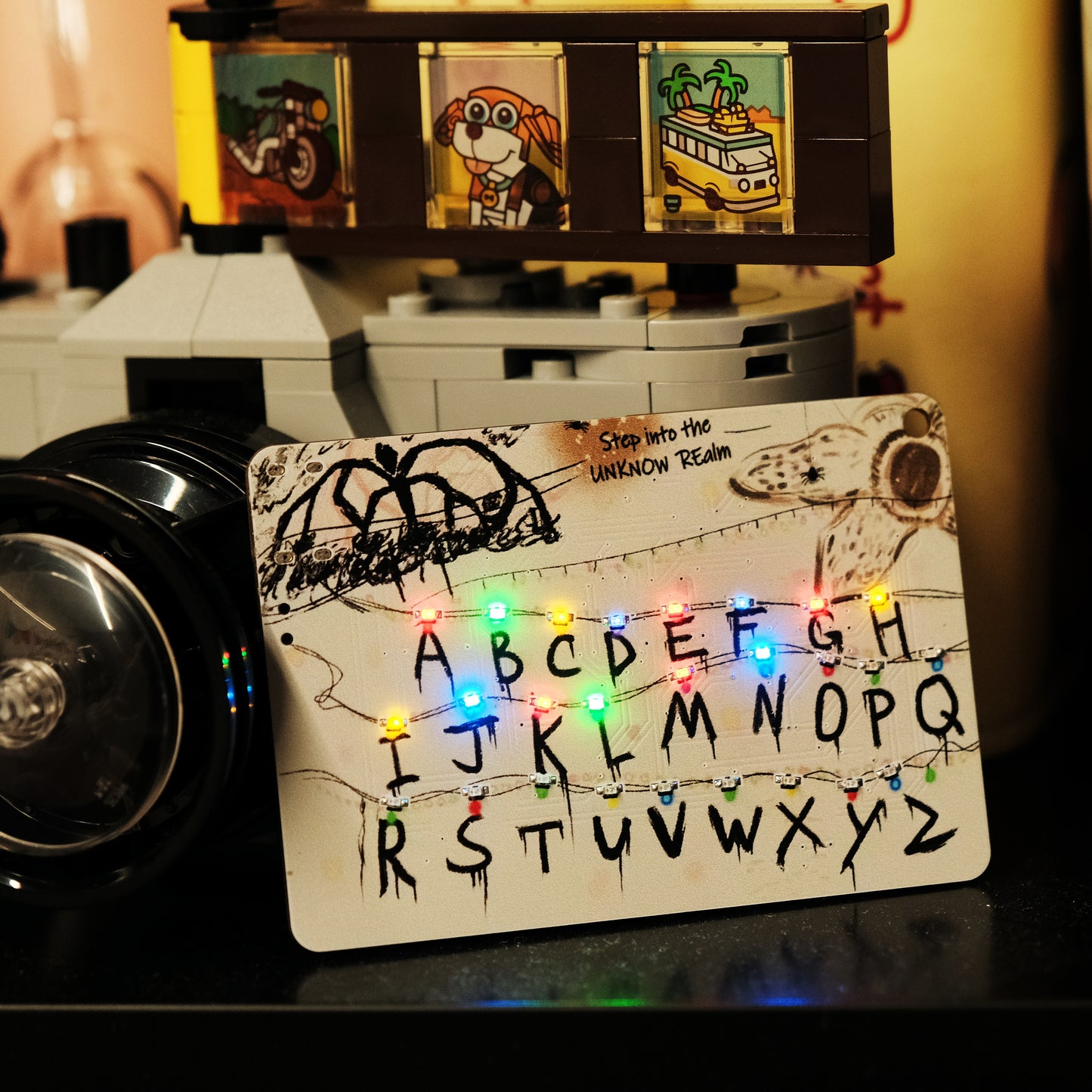Upside Realm LED Message Board | Handmade Stranger-Inspired Light Art