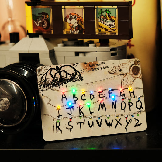 Upside Realm LED Message Board | Handmade Stranger-Inspired Light Art